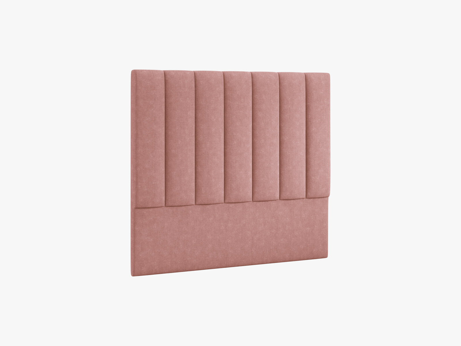 Micadoni Marl Samtiger Kopfteil 140 cm (H 120 cm) Strukturierter Stoff Liberty Rosa 140x120