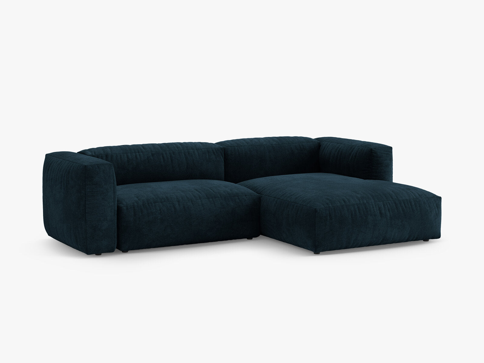 Micadoni Martina Ecksofa 4-Sitzer mit Schlaffunktion Rechts Samt Vogue Dunkelpetrol