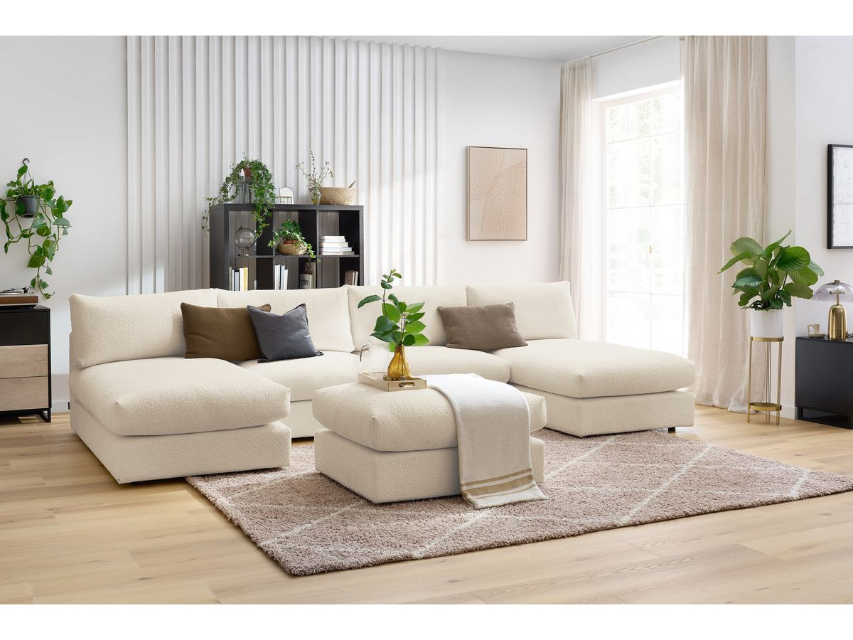 Bobochic Paris Wohnlandschaft Bouclé-Stoff Beige