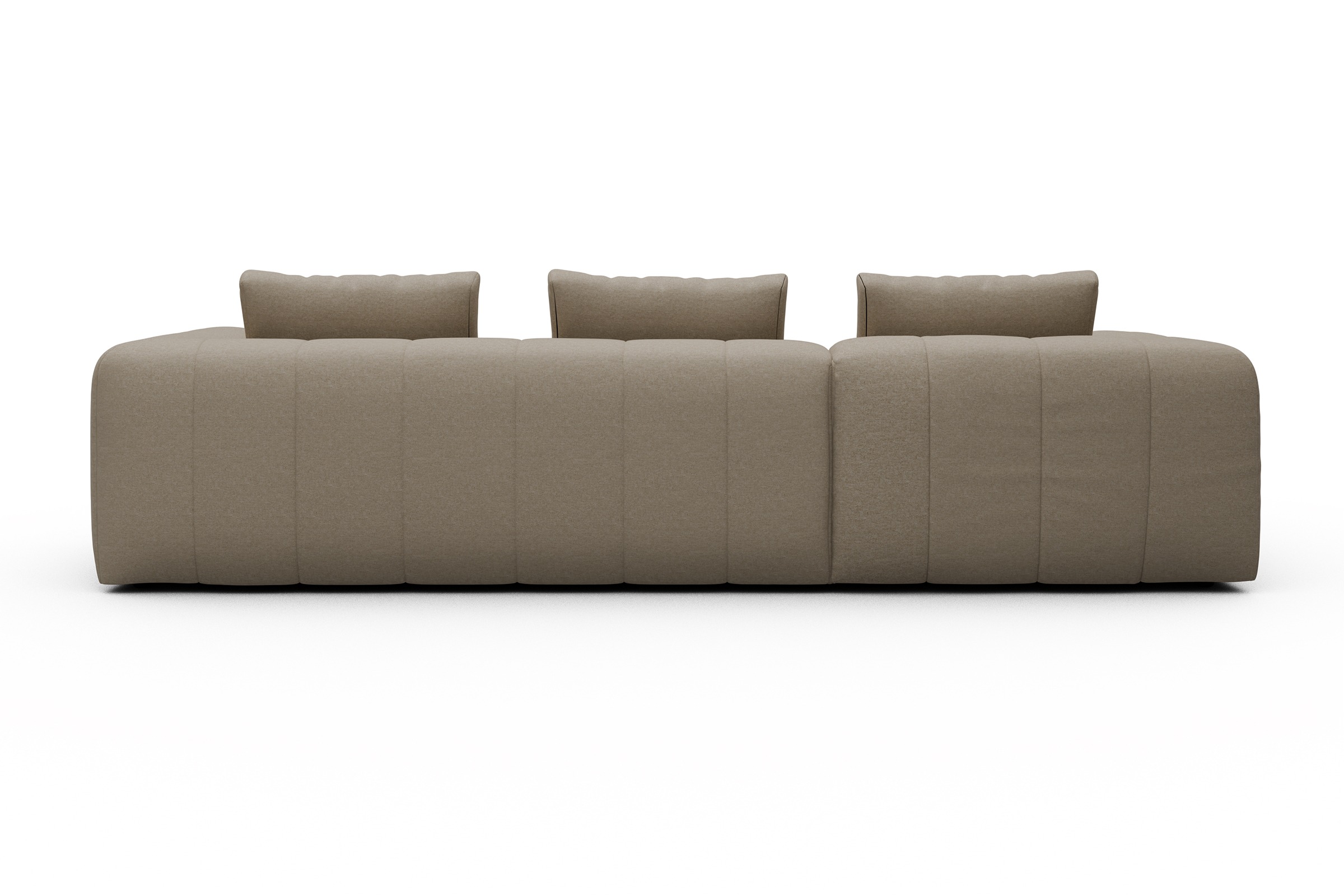 Ecksofa Hugo 2,5-Sitzer Armlehne rechts mit Chaiselongue Satya-Natural