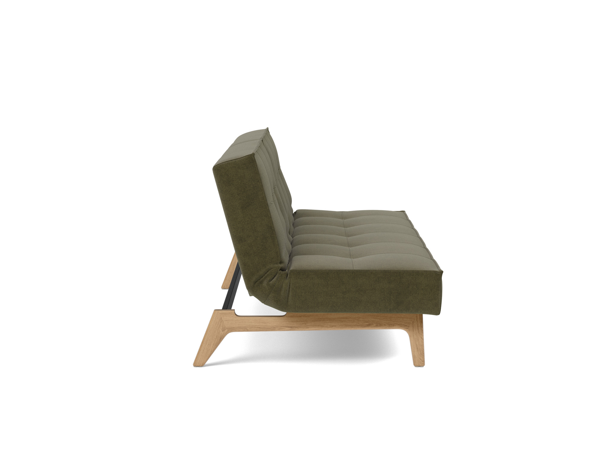 Schlafsofa Splitback Kord Cordufine 316-Pine-Green Beine Eiche