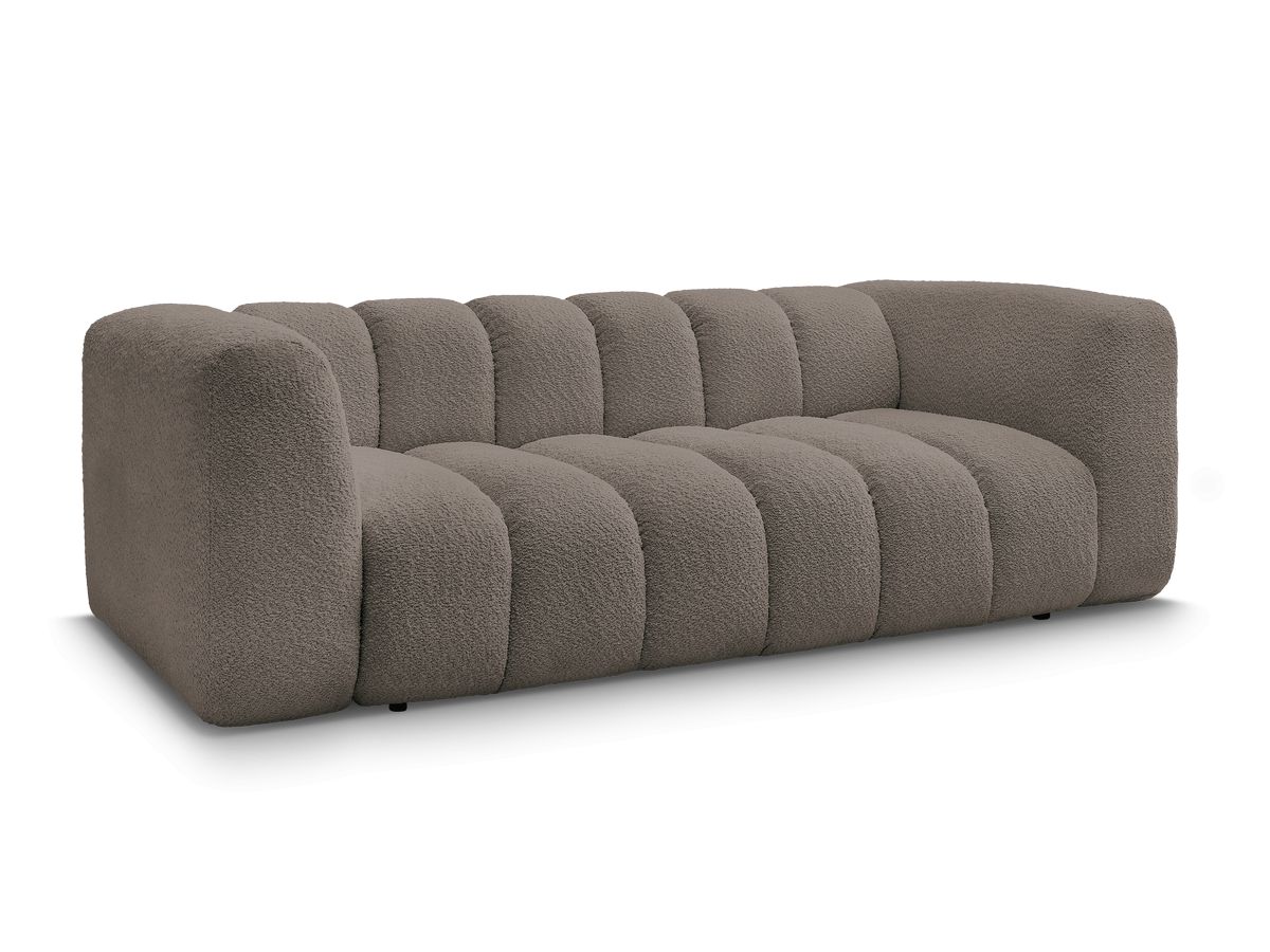 Bobochic Talia Sofa 3-Sitzer Bouclé-Stoff Braun