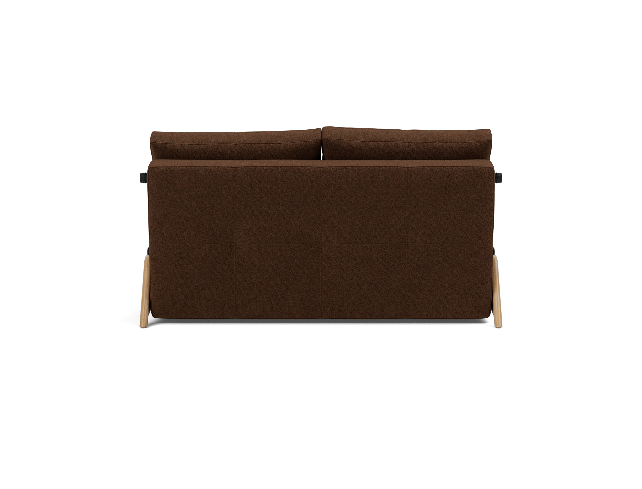Schlafsofa Cubed 140 Strukturierter Stoff Taura 359-Cappuccino Beine Eiche