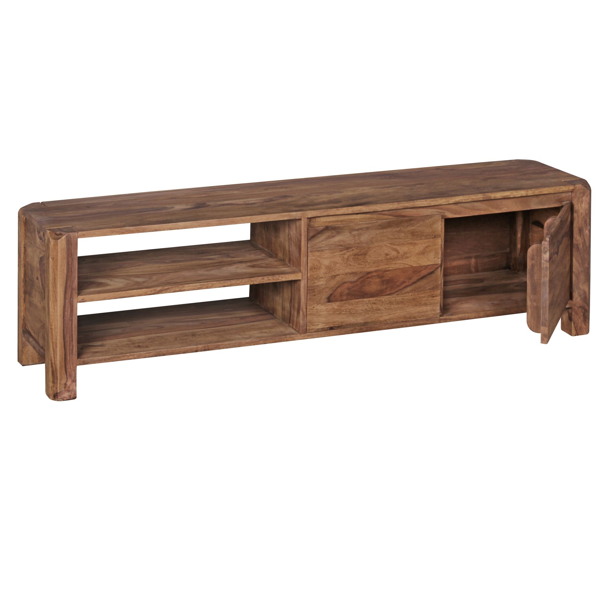 Lowboard Andenes Massivholz Dunkelbraun 140 × 35 × 40 cm