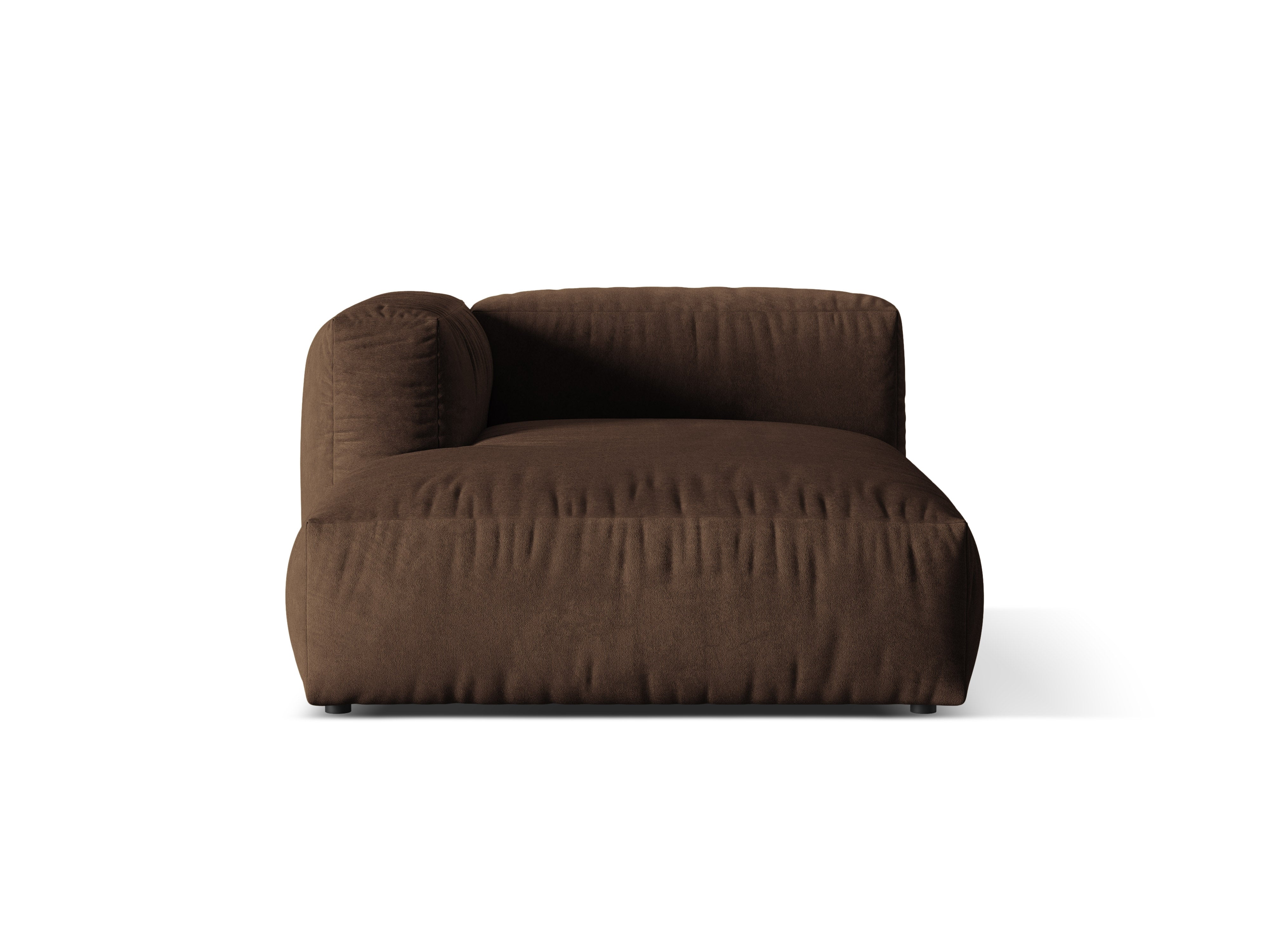 Micadoni Recamiere Martina 1-Sitzer Samt Vogue Schokolade Links