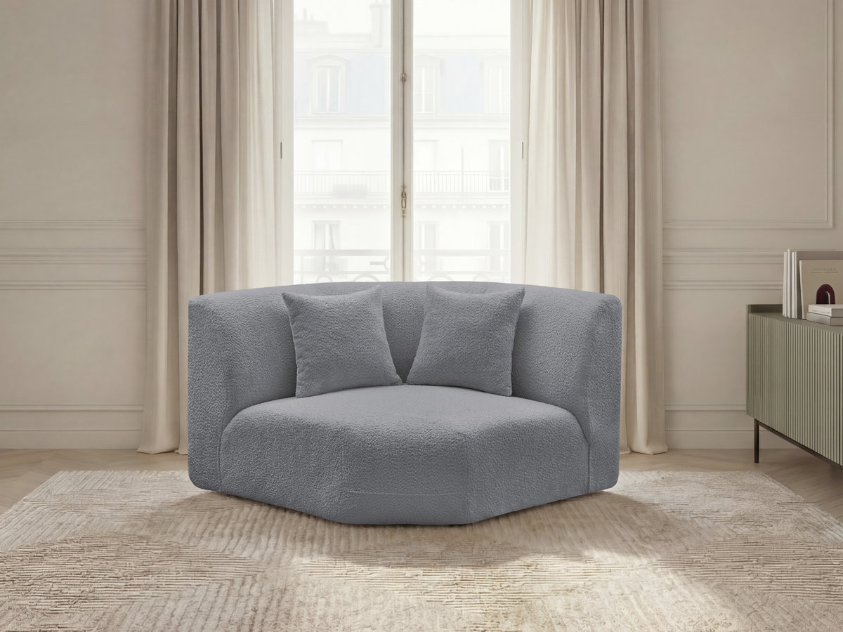 Bobochic Anda Sofa 2-Sitzer Chenille Grau