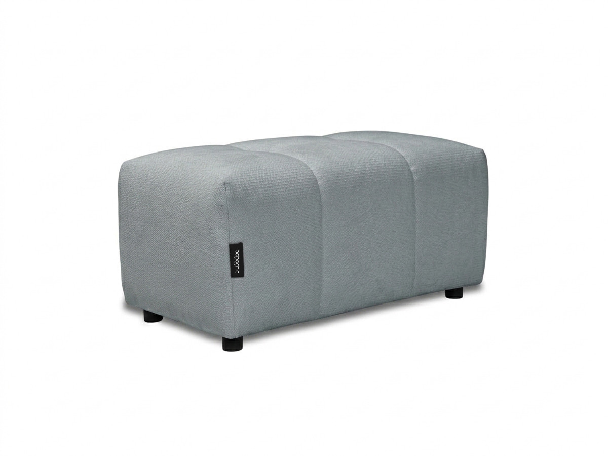 Bobochic Roxelane Wohnlandschaft mit Pouf Melange-Stoff Hellgrau Ecke links