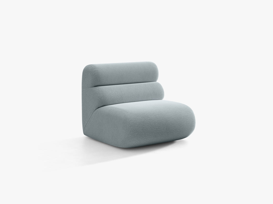 Micadoni Neo Sofamodul armlos Boucle Baloo Hellblau