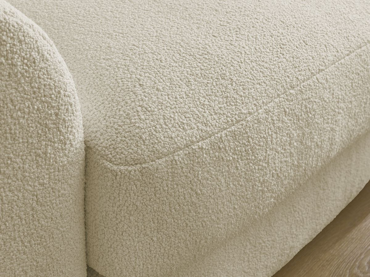 Bobochic Leonore Ecksofa Bouclé-Stoff Beige Ecke rechts