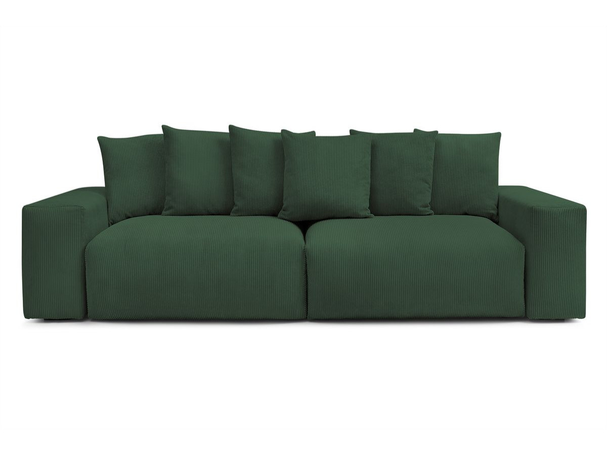 Bobochic Voltaire Sofa 4-Sitzer 320 × 124 cm Cordsamt Grün