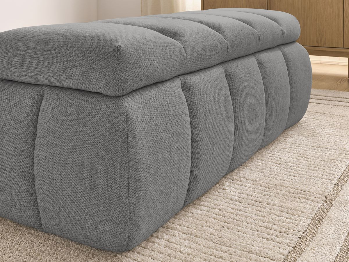 Bobochic Denali Bettbank 144 × 54 cm Stoff Dunkelgrau