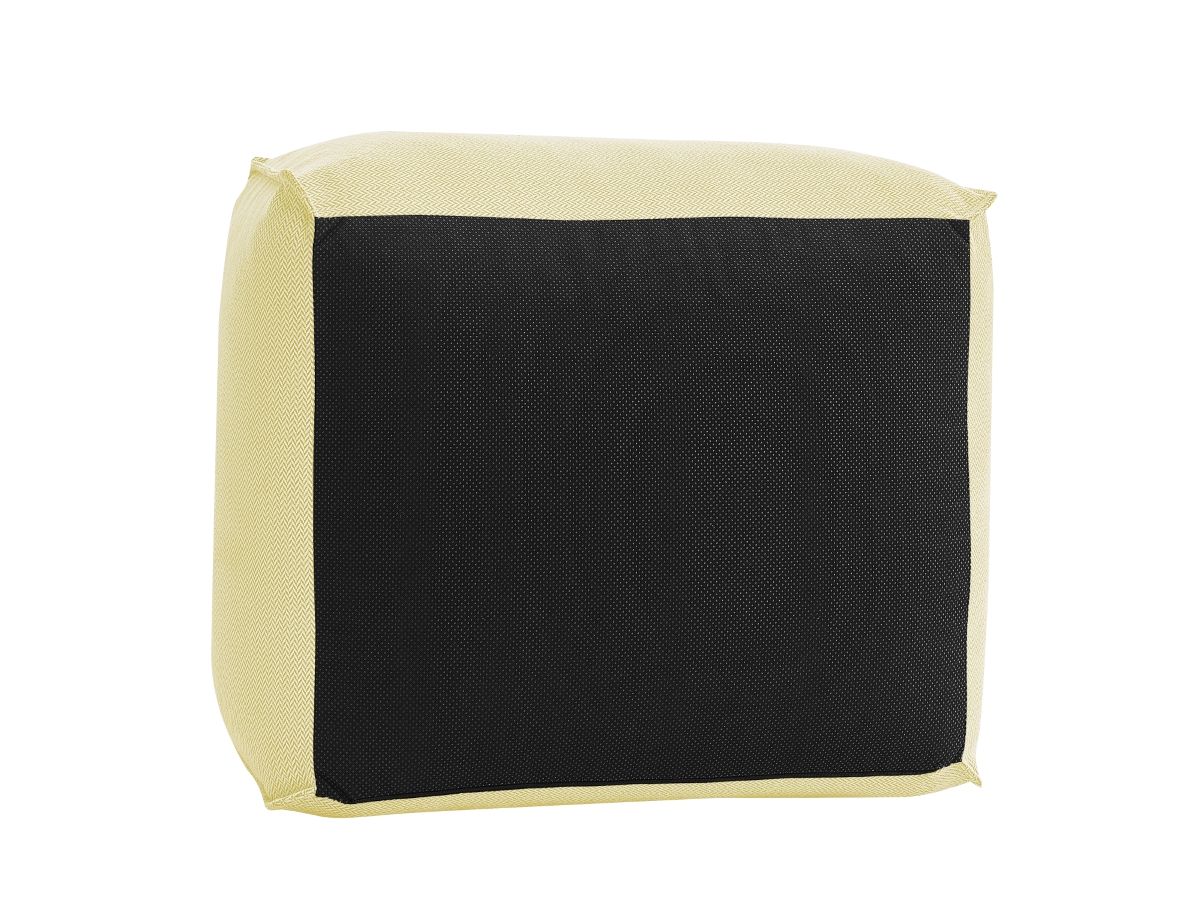 Bobochic Biarritz Pouf Melange-Stoff Gelb
