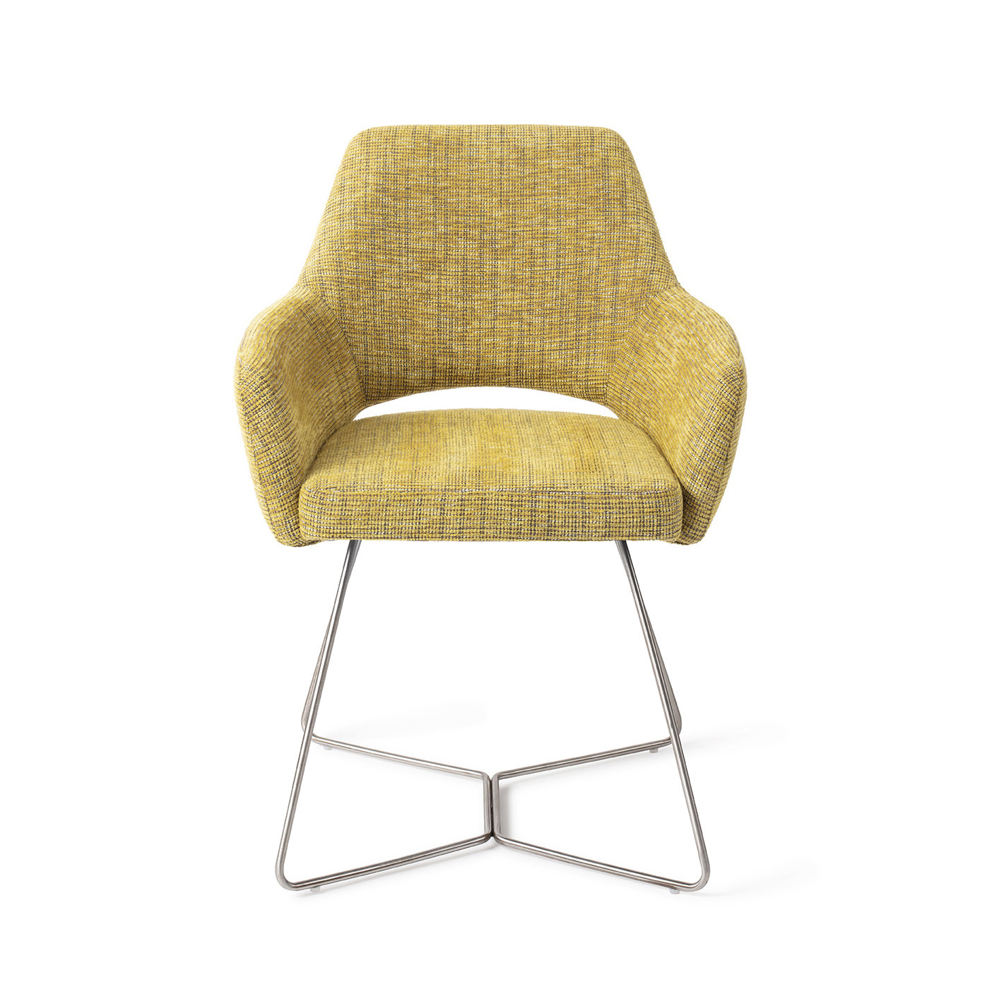 Jesper Home Esszimmerstuhl Yanai Lemon Lines Beehive Stahl