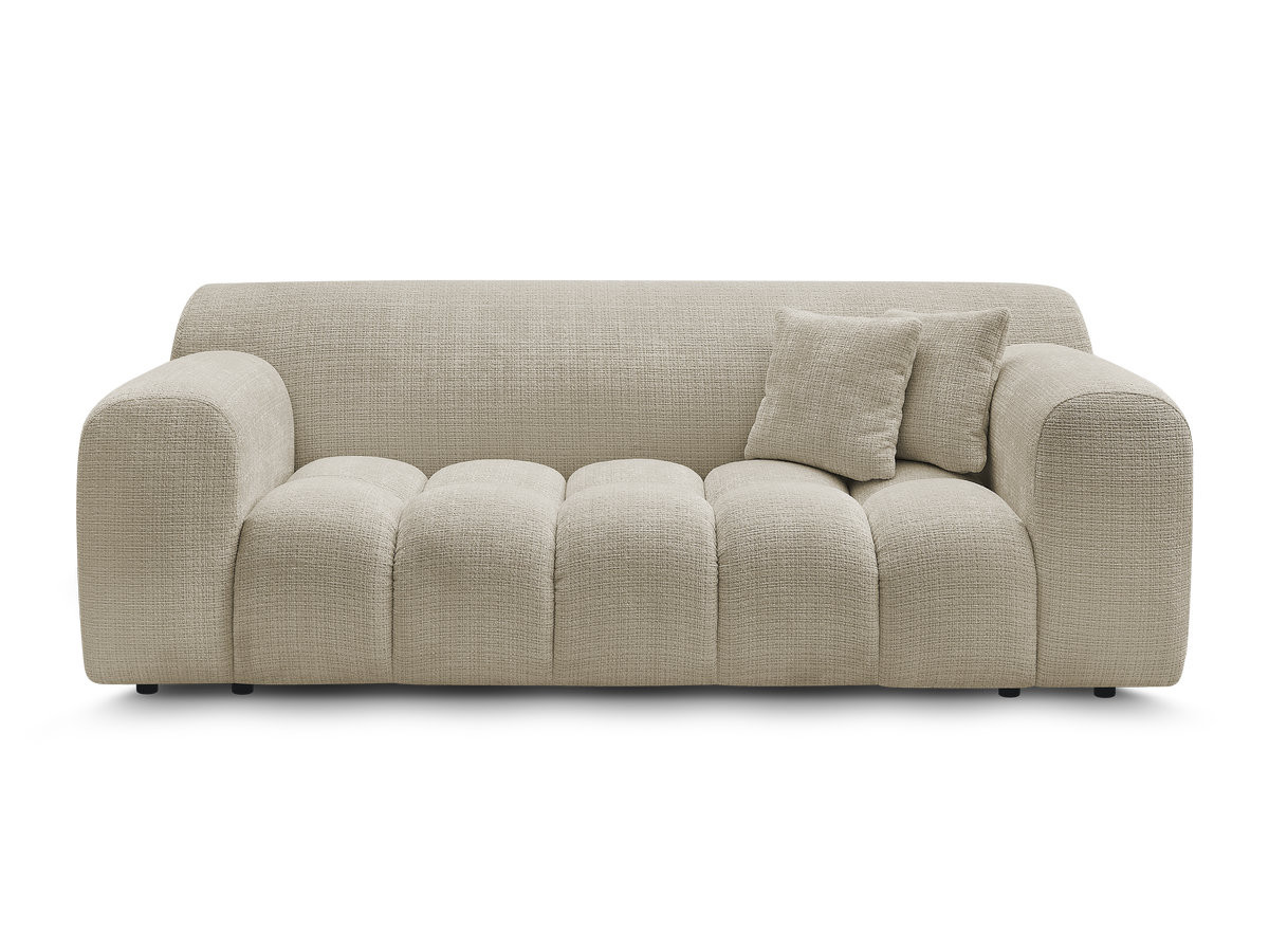 Bobochic Melisse Sofa 2-Sitzer Strukturstoff Beige