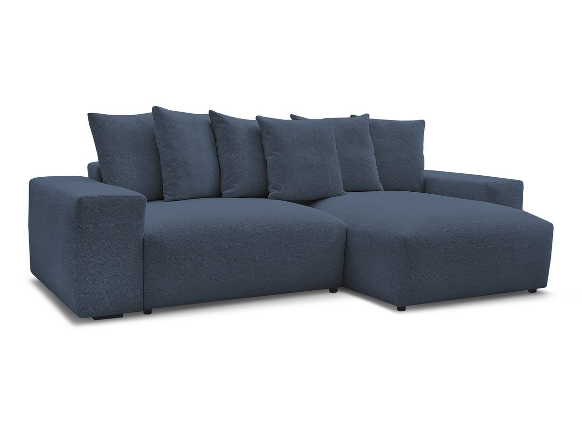 Bobochic Voltaire Ecksofa 310 × 174 cm Melange-Stoff Dunkelblau