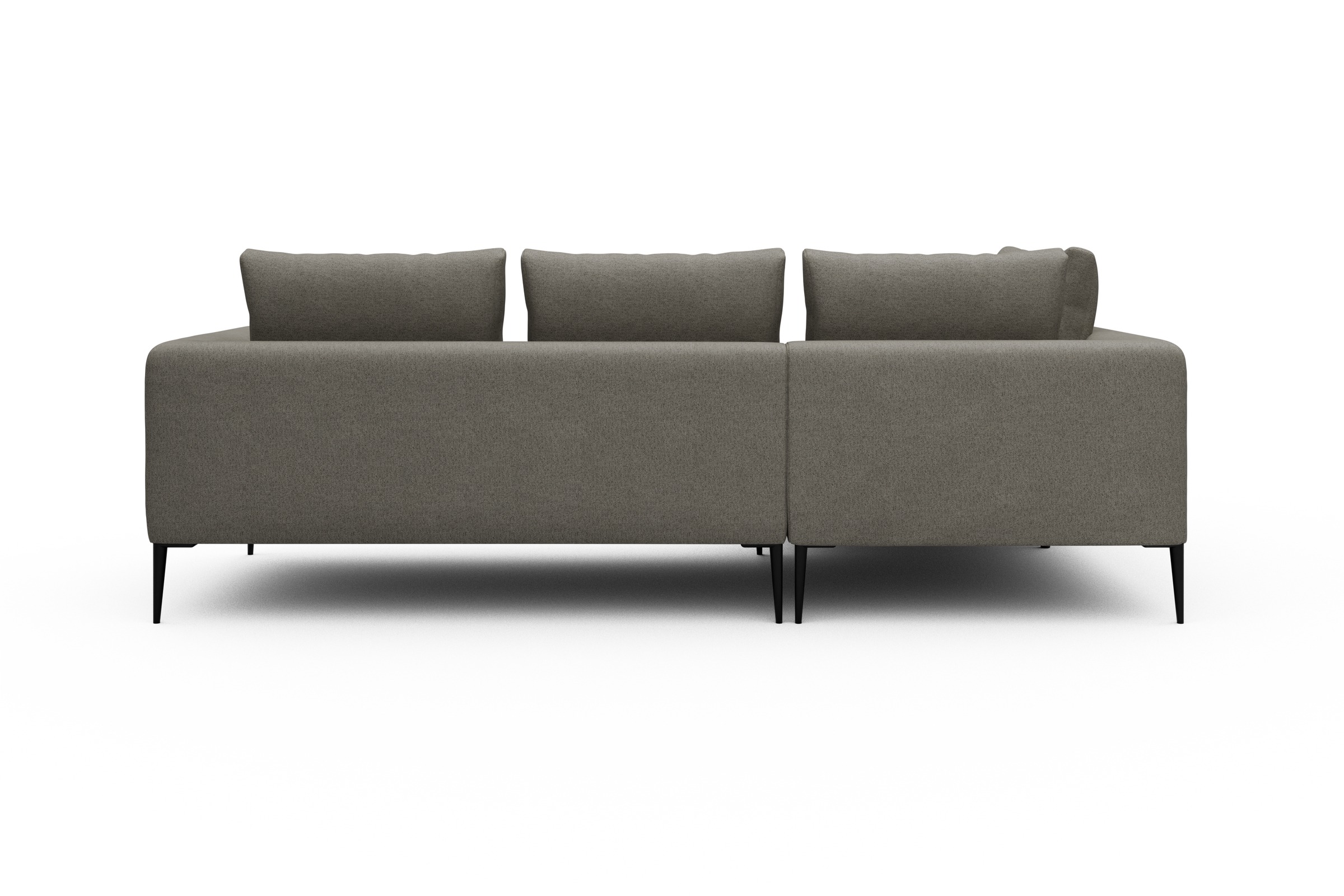 Ecksofa Paul Relax-Ecke links mit 2-Sitzer Denari-Warm-Grey