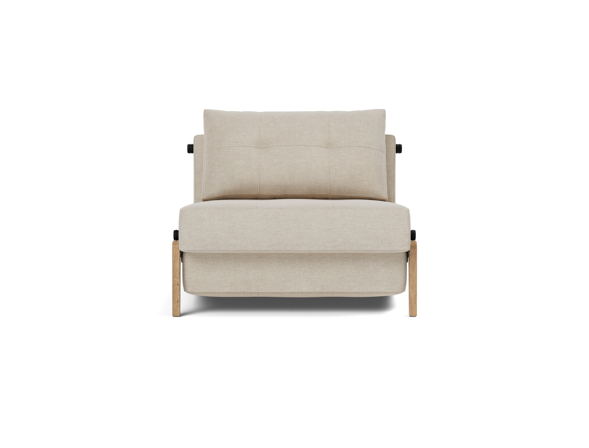 Schlafsessel Cubed 90 Flachgewebe Phobos 586-Latte Beine Eiche