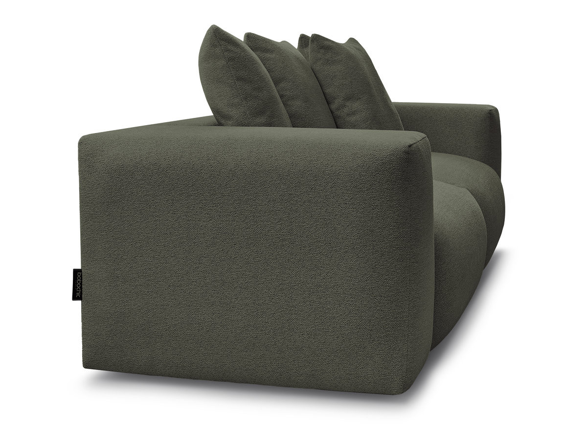 Bobochic Voltaire Sofa 3-Sitzer 248 × 100 cm Melange-Stoff Grün