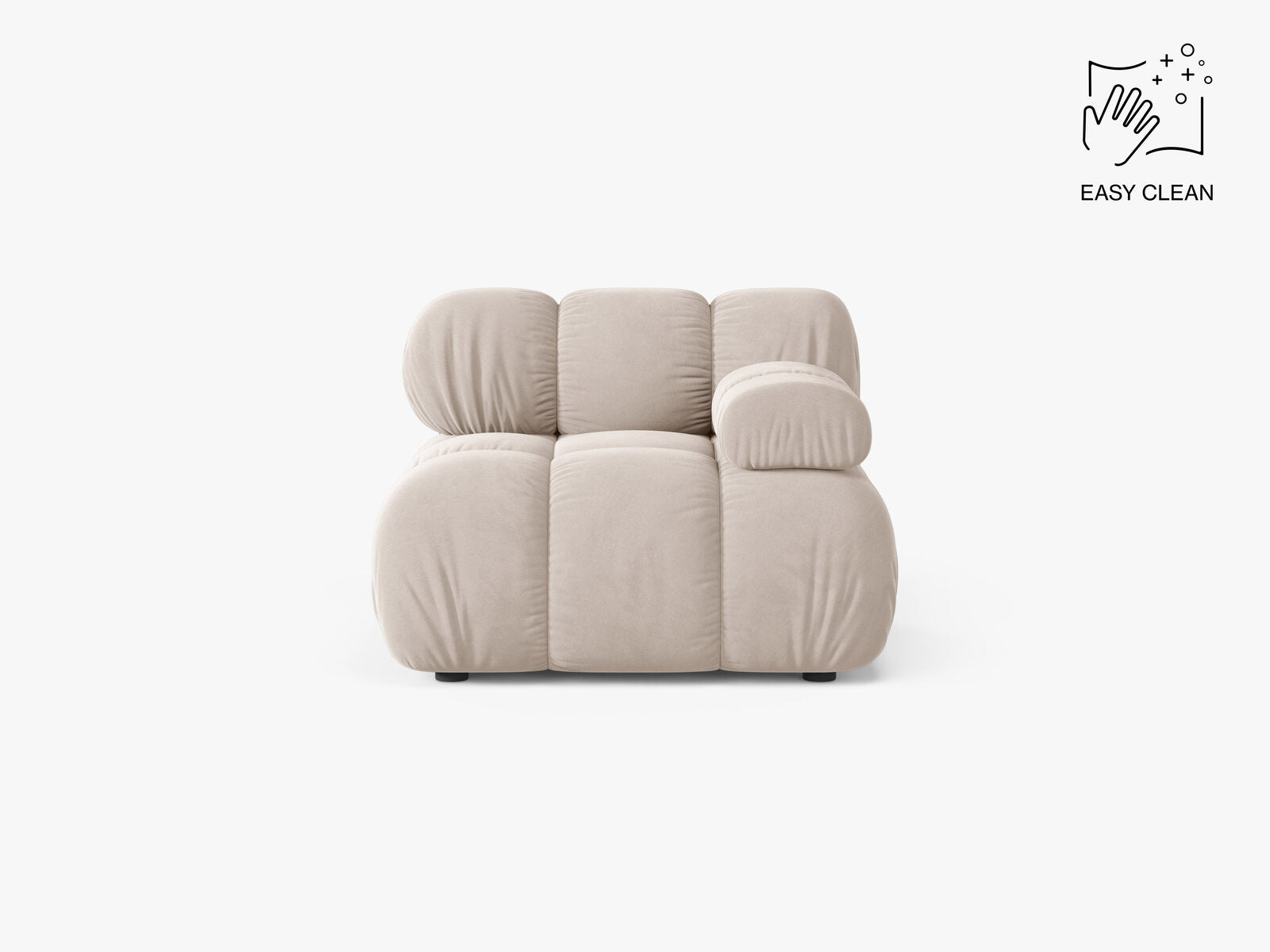 Micadoni Eckmodul Bellis Samt Venus Helles Beige Rechts