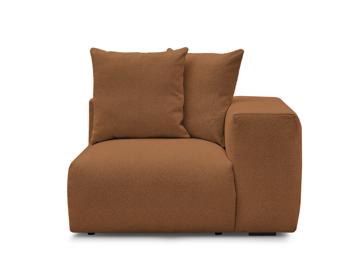 Bobochic Voltaire Sofamodul 1-Sitzer 130 × 100 cm Melange-Stoff Orange Ecke rechts