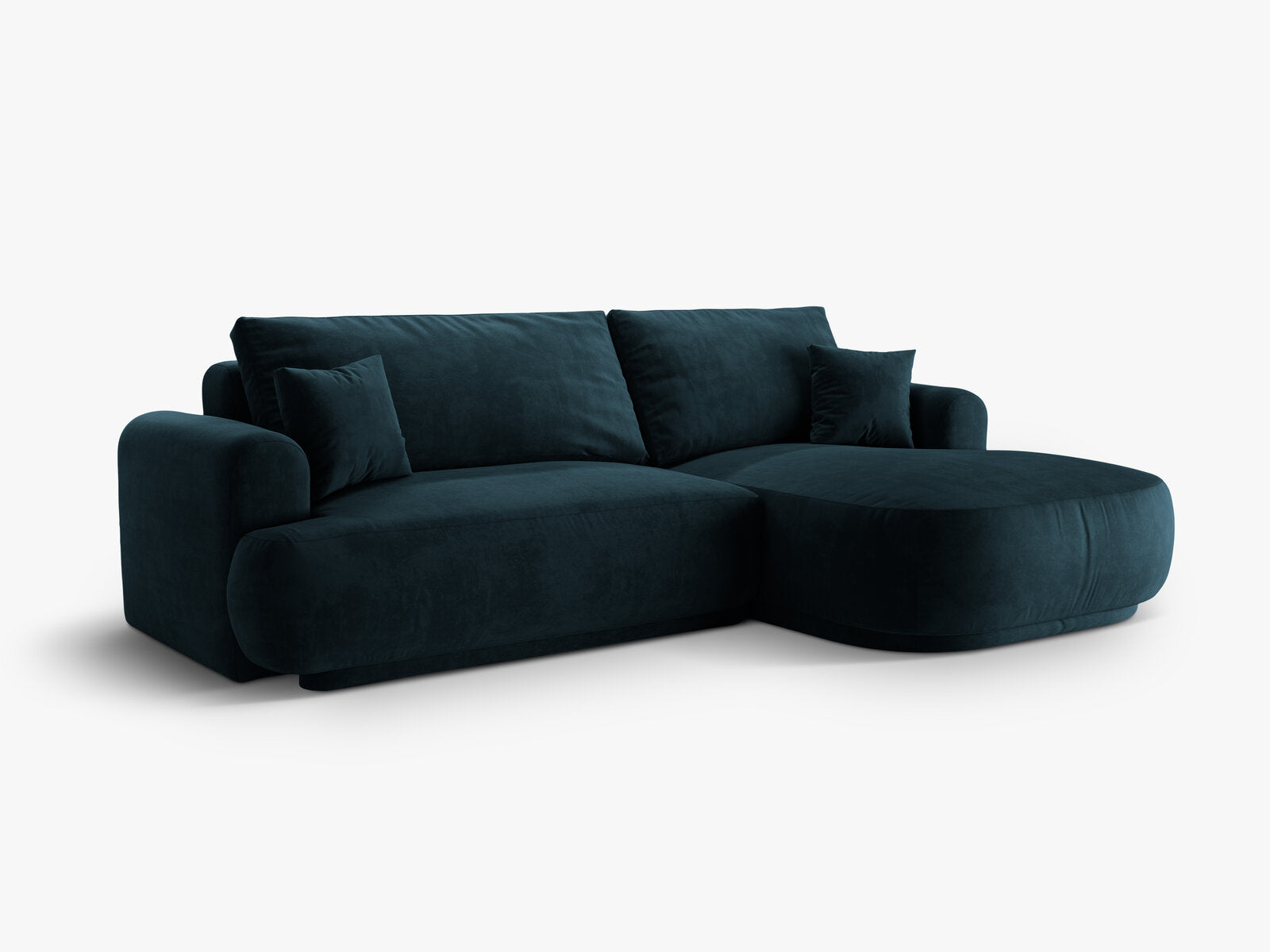 Micadoni Ella Ecksofa 5-Sitzer mit Schlaffunktion Rechts Samt Vogue Dunkelpetrol