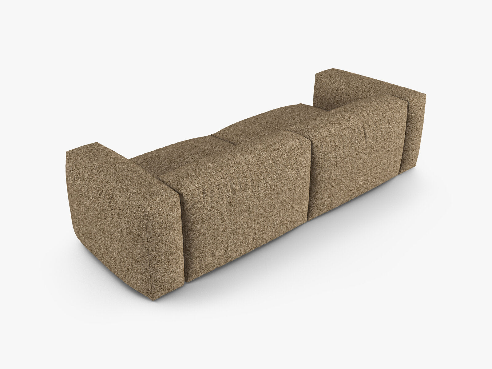 Micadoni Sofa Martina 3-Sitzer 90cm Sitztiefe Boucle Monet Cappuccino