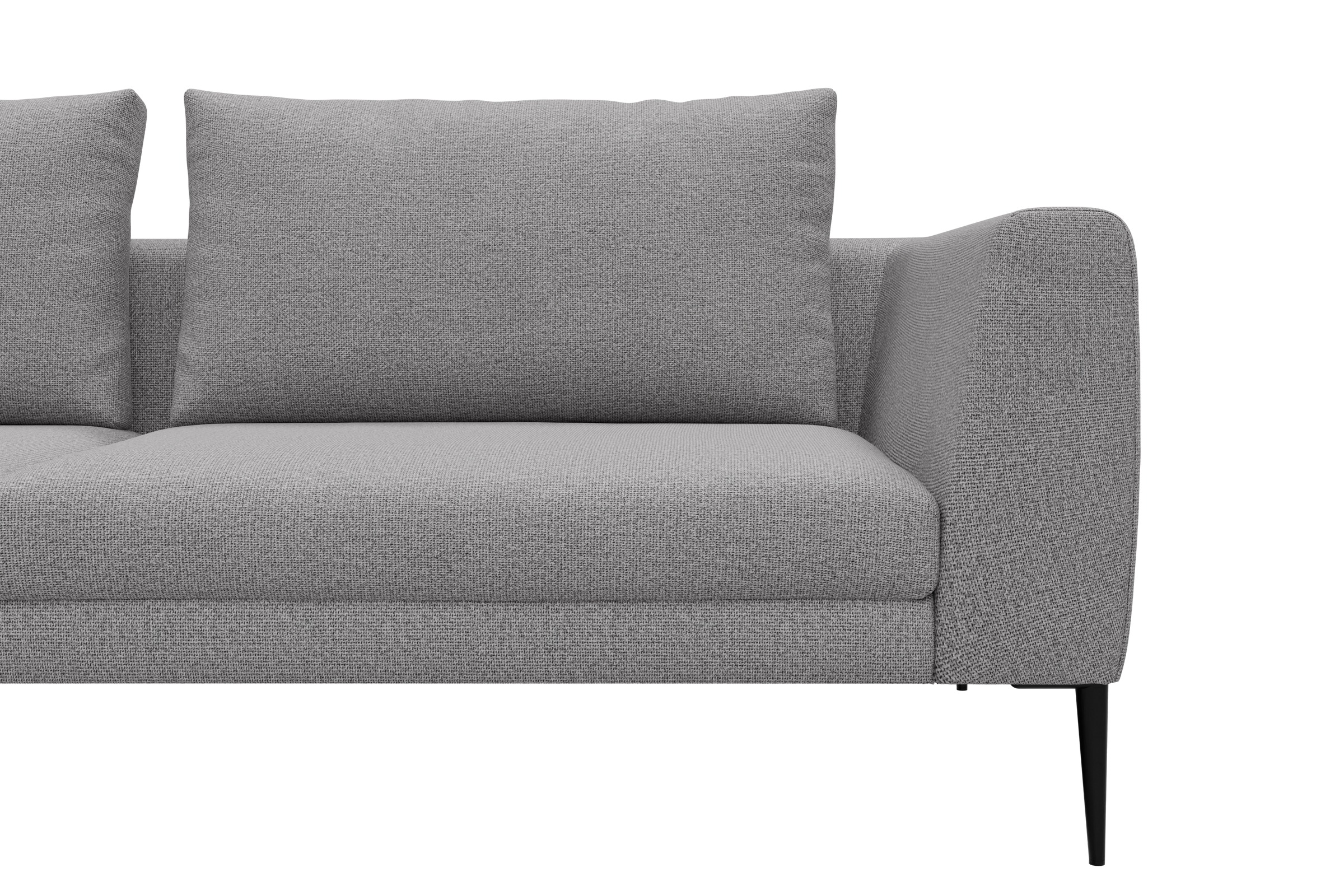 Ecksofa Paul Relax-Ecke rechts mit 3-Sitzer Sama-Grey