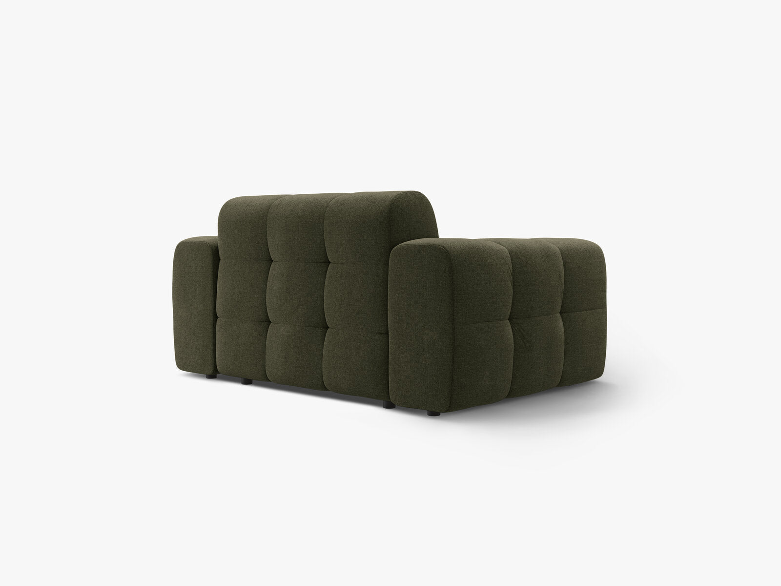 Micadoni Sofa Kendal 2-Sitzer Strukturierter Stoff Amazonas Grün