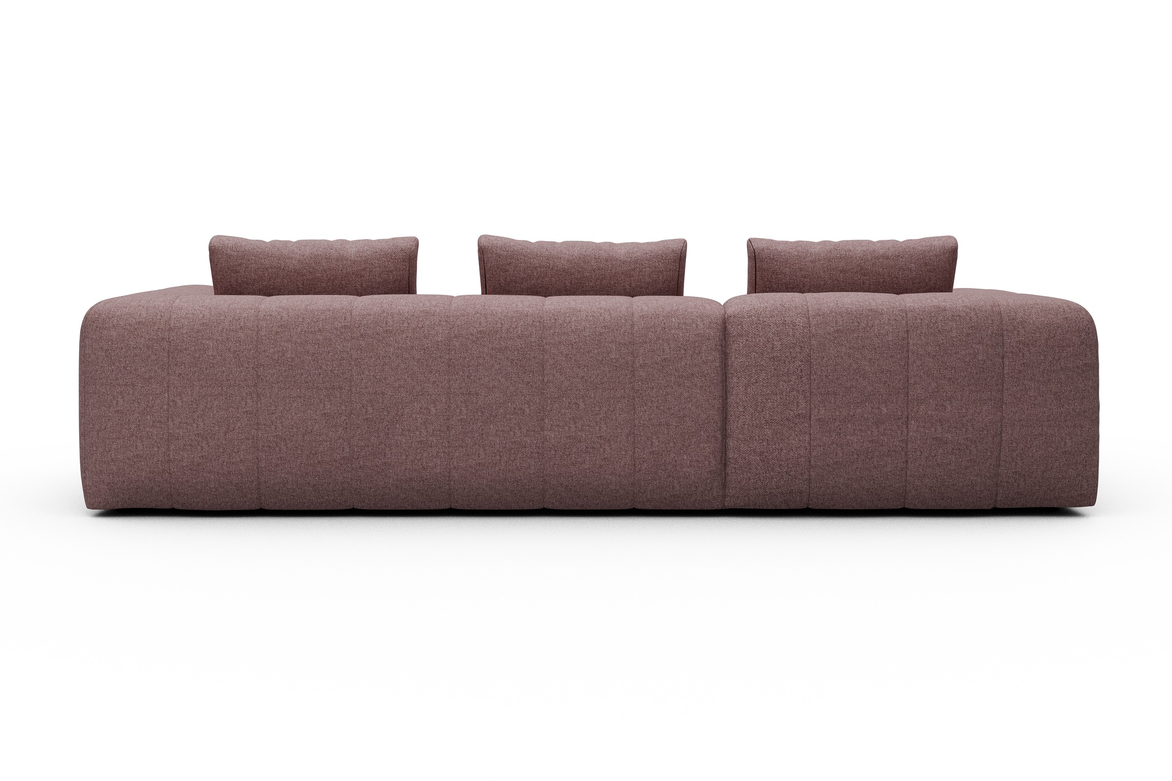 Ecksofa Hugo 2,5-Sitzer Armlehne rechts mit Chaiselongue Sama-Flamingo