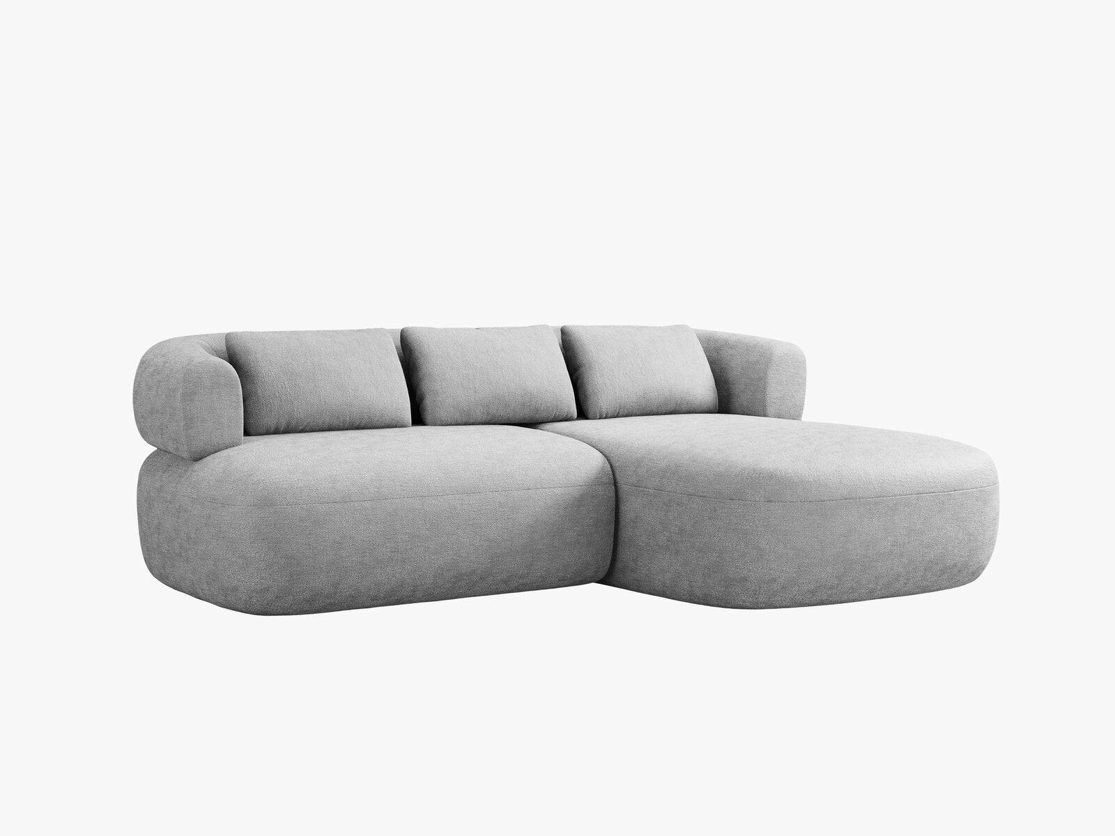 Micadoni 5-Sitzer Ecksofa Jenny Kleine Version Rechts Chenille Perfect Harmony Silber