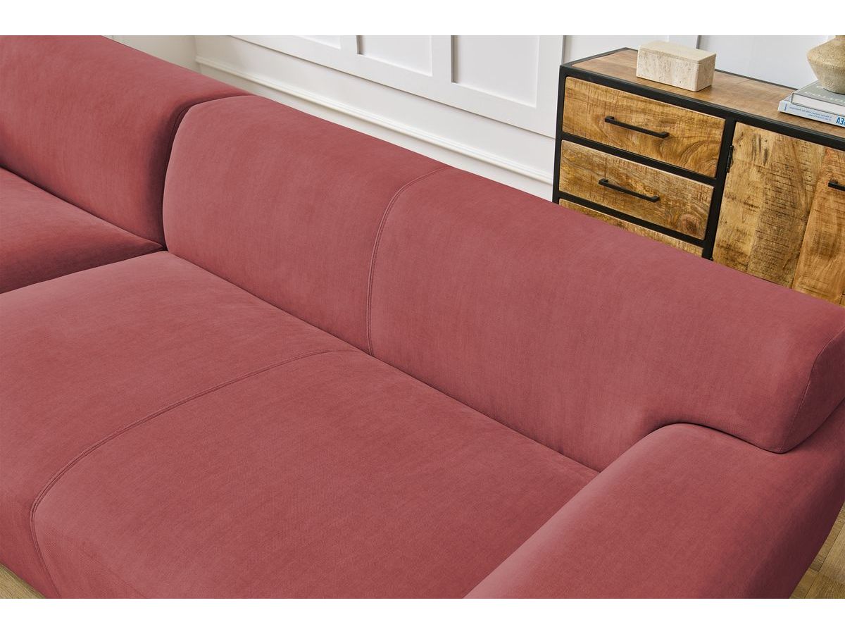 Bobochic Lavena Ecksofa 312 × 220 cm Samt Orange Ecke links