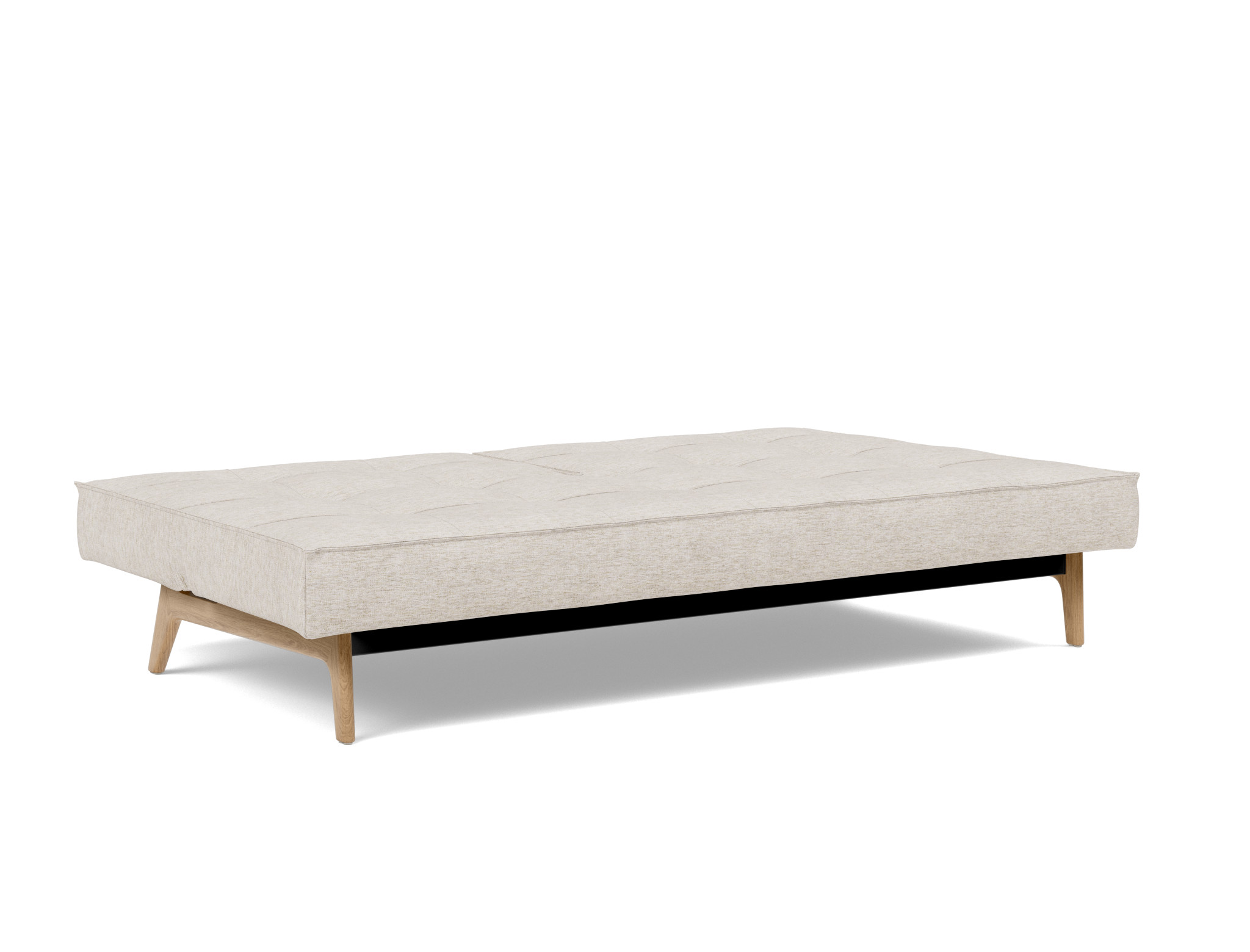 Schlafsofa Splitback Chenille Yuveno 470-Natural Beine Eiche