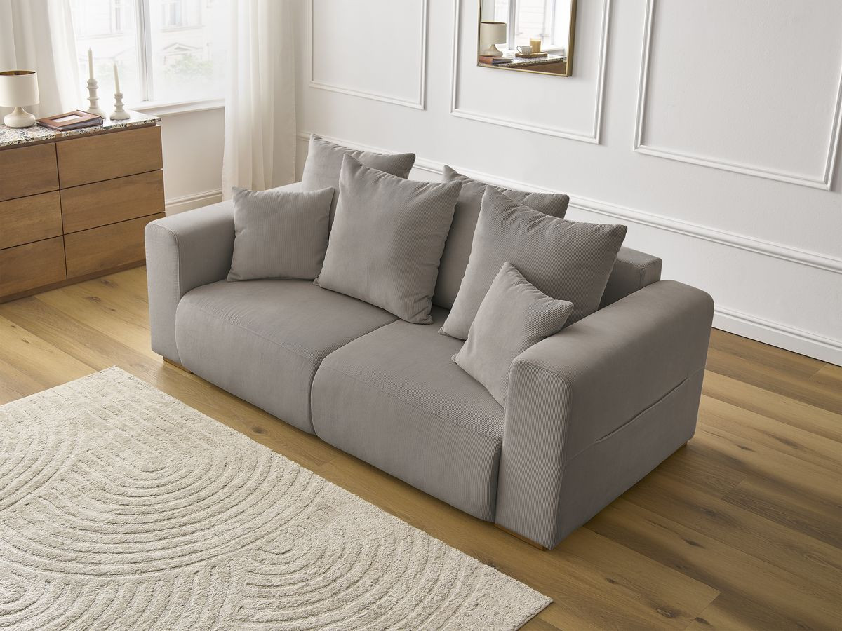 Bobochic Sidonie Sofa 2-Sitzer Cordsamt Taupe