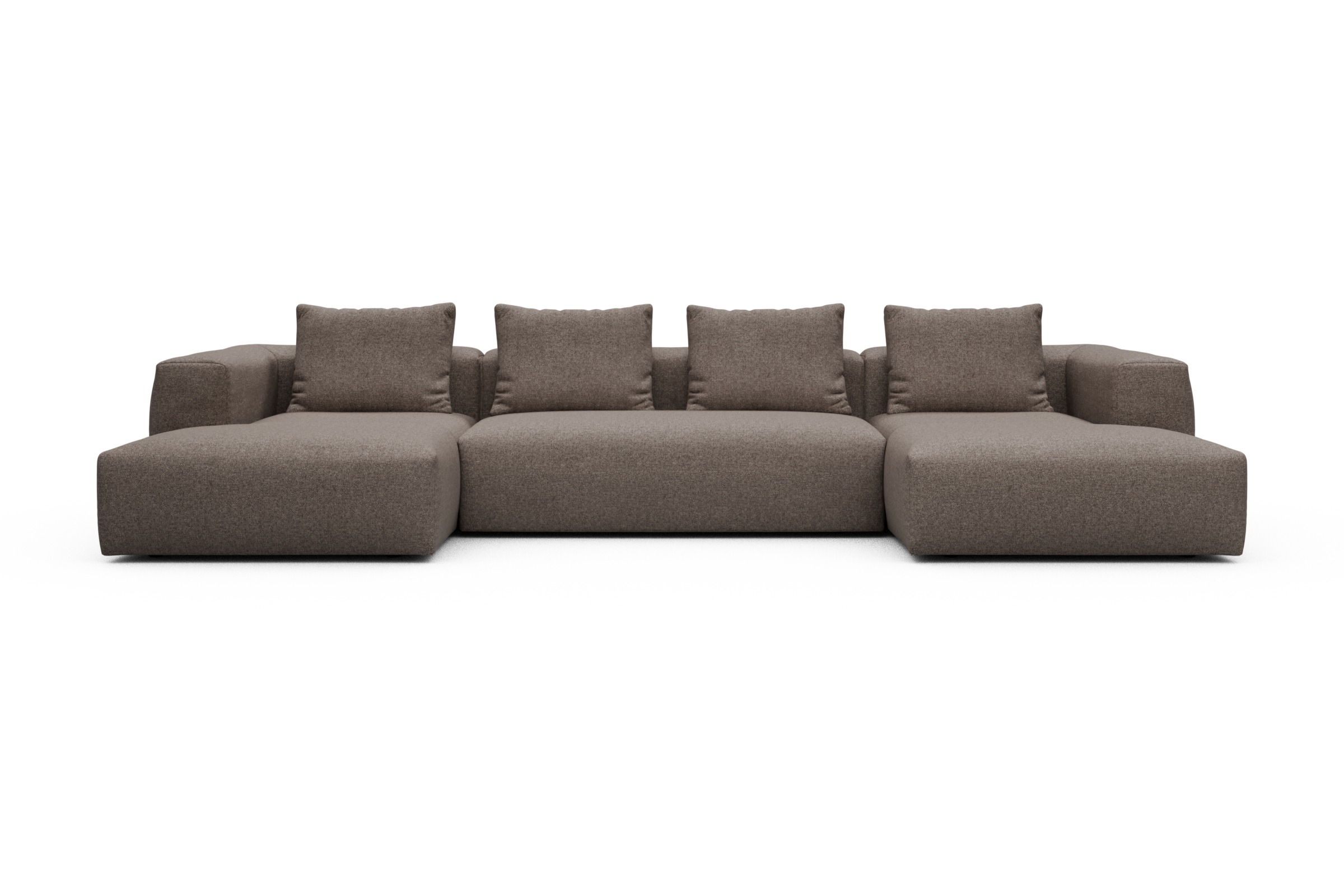 Skandi Home Wohnlandschaft Fred mit 2-Sitzer und Chaiselongue beidseitig Sama-Stone moebelfaktor