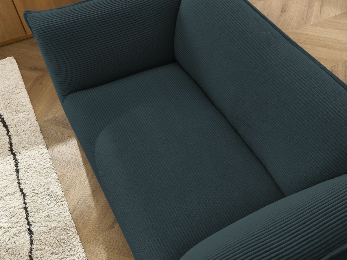 Bobochic Giorgia Sofa 2-Sitzer Cordsamt Dunkelblau