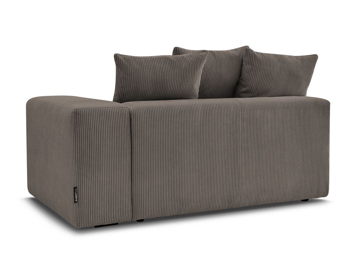 Bobochic Voltaire Sofamodul 2-Sitzer 178 × 100 cm Cordsamt Taupe Ecke rechts