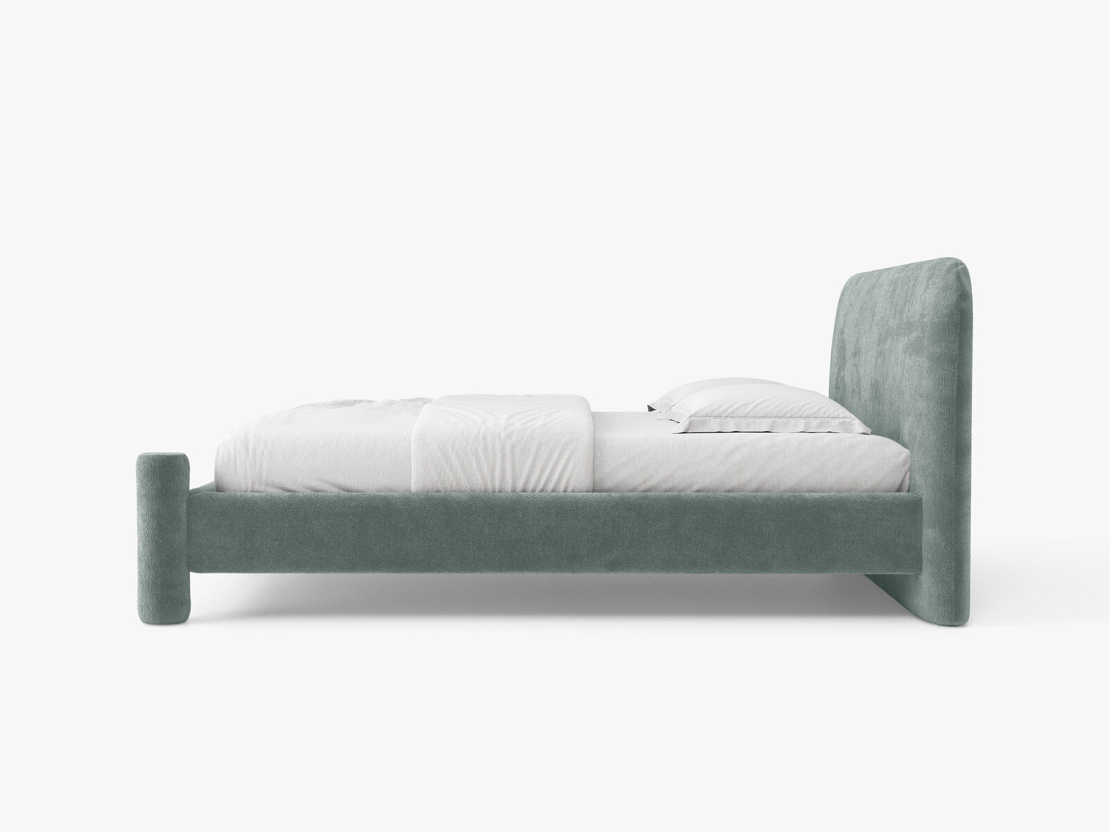 Micadoni Vera Bett mit Kopfteil Chenille Perfect Harmony Hellblau 160x200