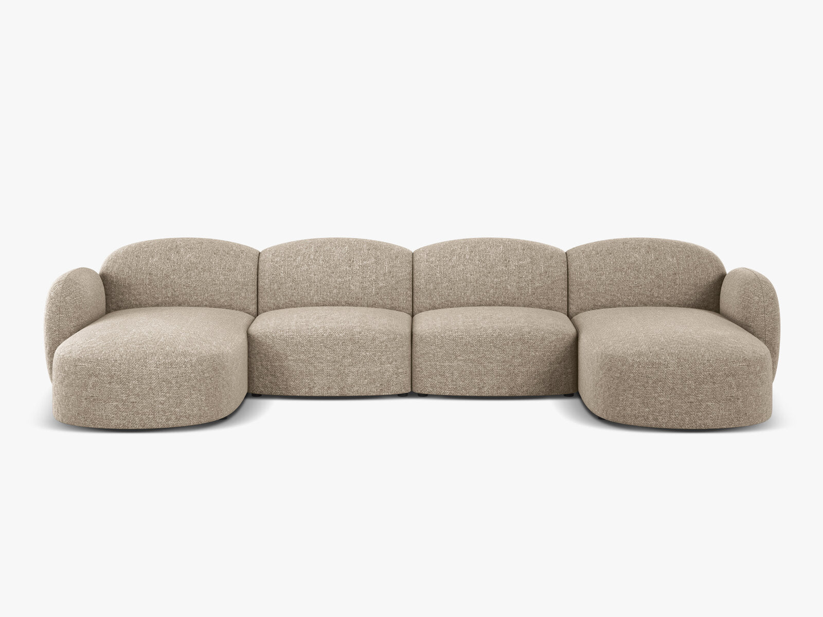 Micadoni Panorama Sofa Blair 6-Sitzer Chenille Eden Dunkelbeige