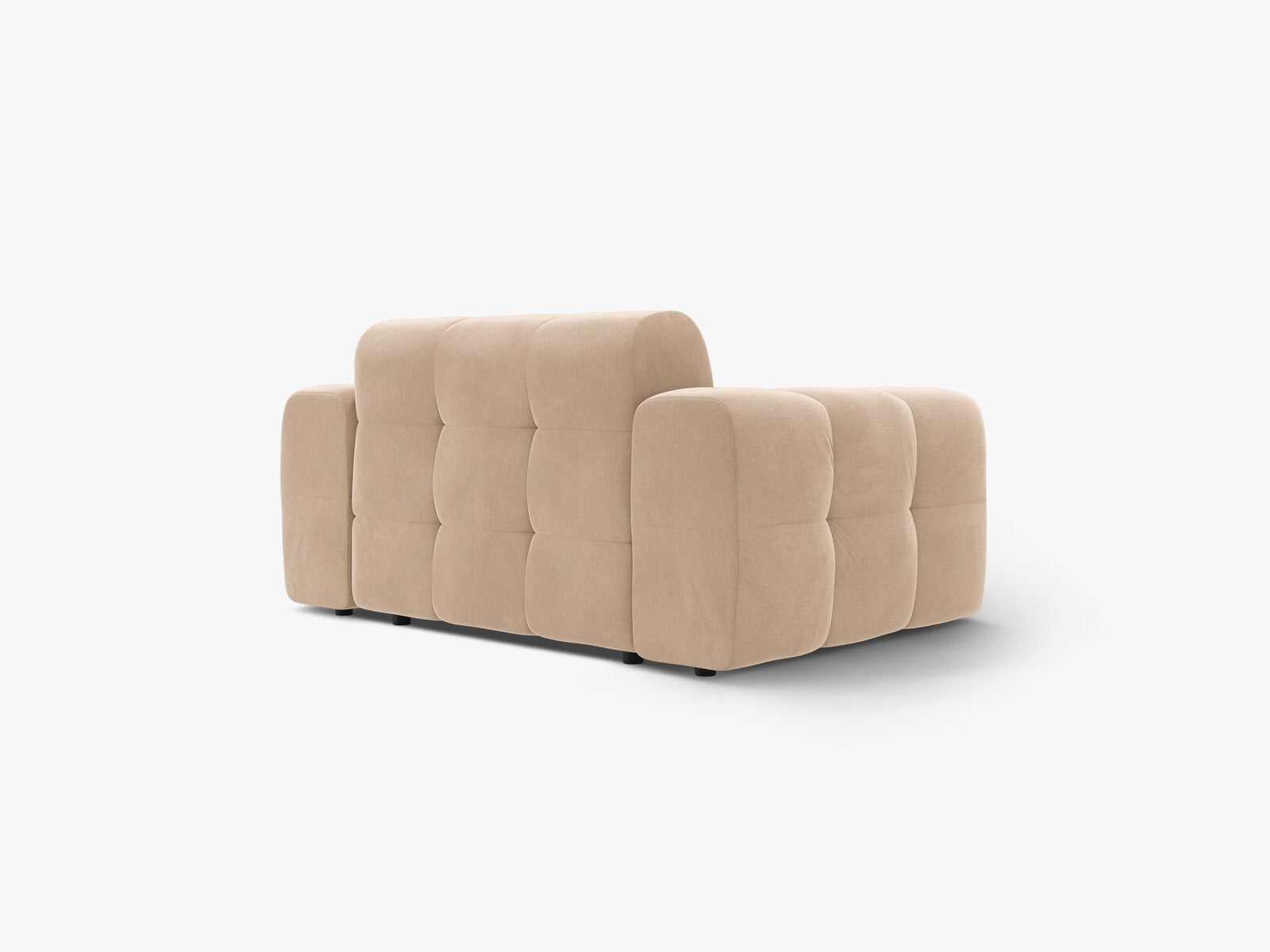 Micadoni Sofa Kendal 2-Sitzer Samt Mandel Beige