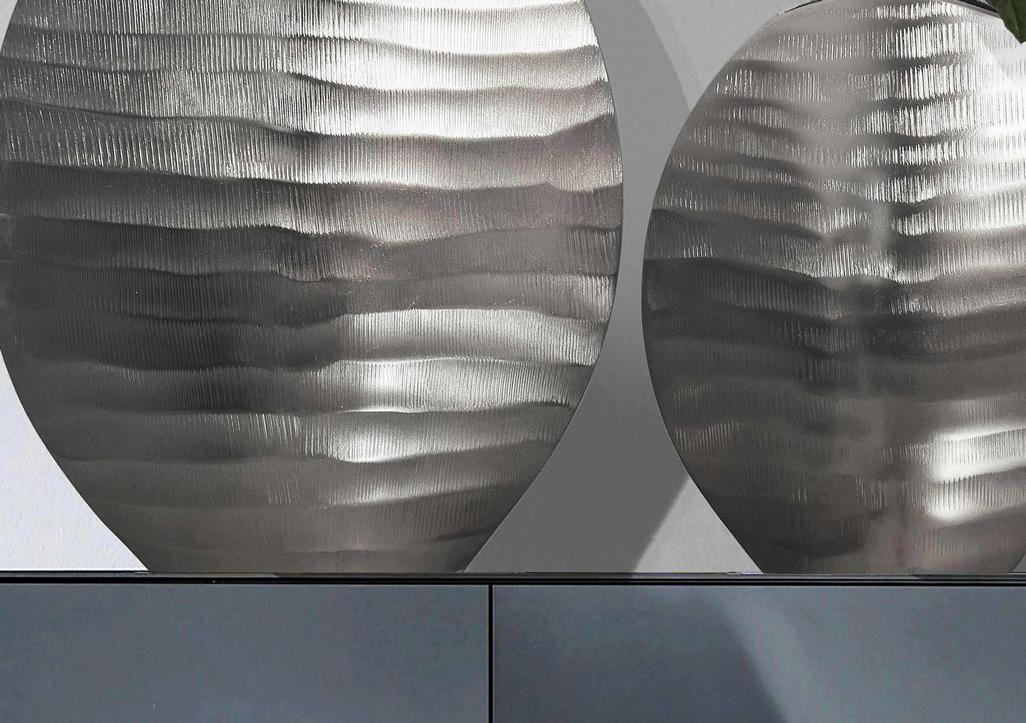 Tischvase Saltnes Aluminium Silber Ø 26 × H 31 cm