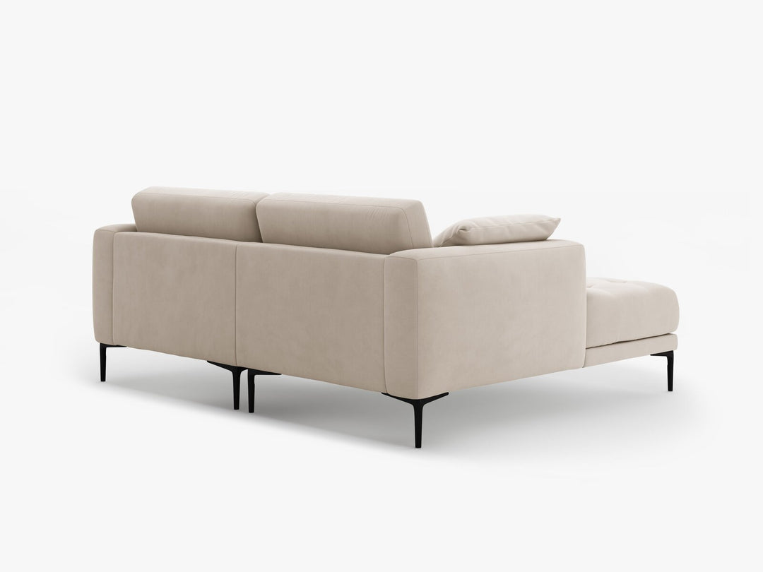 Micadoni Ecksofa Bemy 2-Sitzer Links Samt Beige