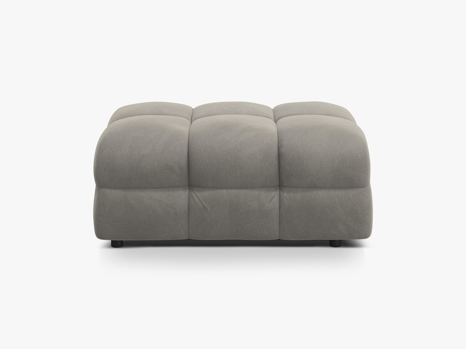 Micadoni Hocker Kendal 1-Sitzer Samt Magic Velvet Dunkelgrau