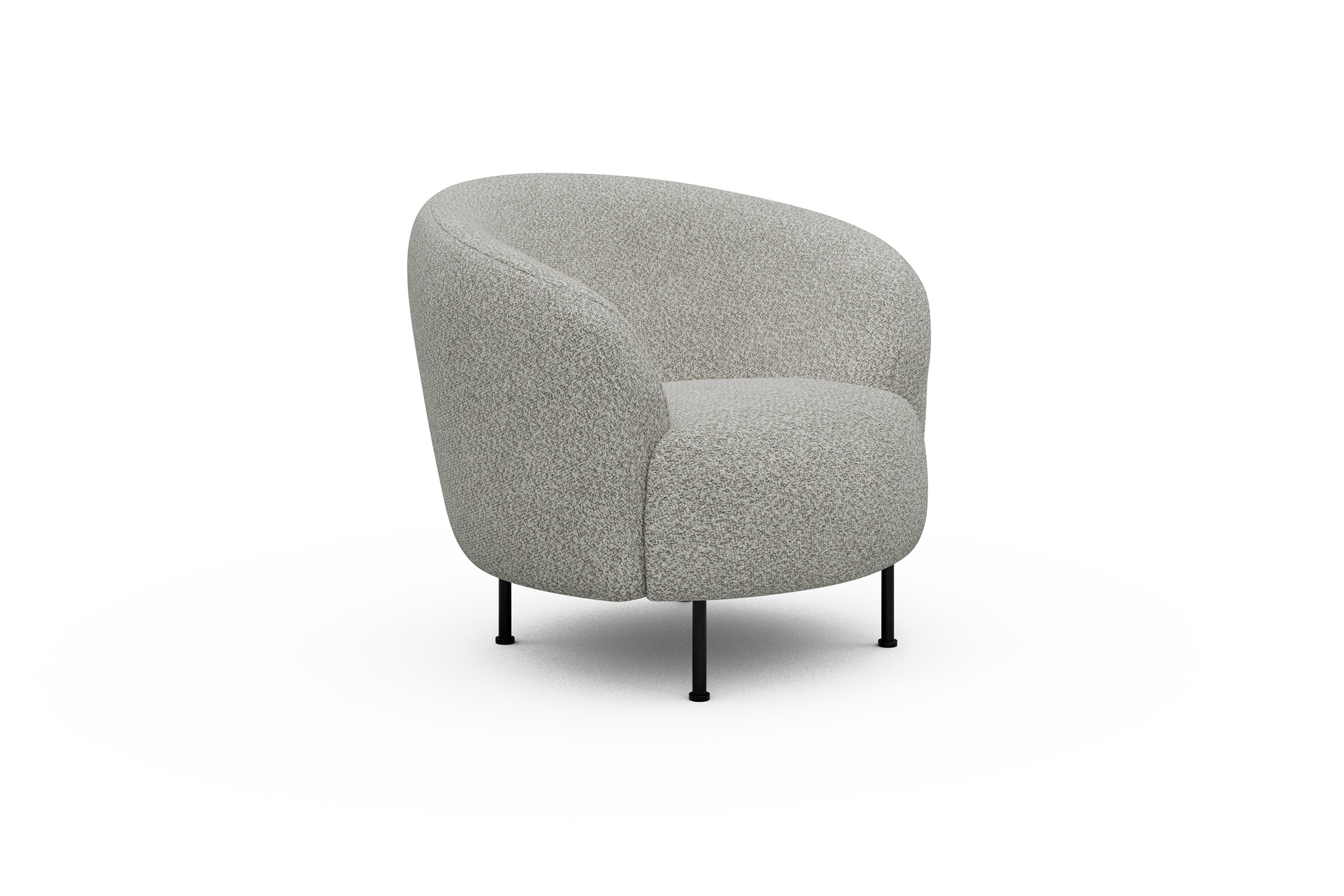 Sessel Ronda Metallbeine Schwarz Vanora-Warm-Sand