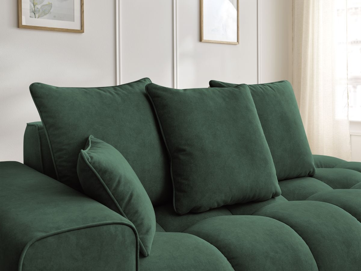 Bobochic Mont-blanc Sofa 4-Sitzer Samt Grün Armlehne links