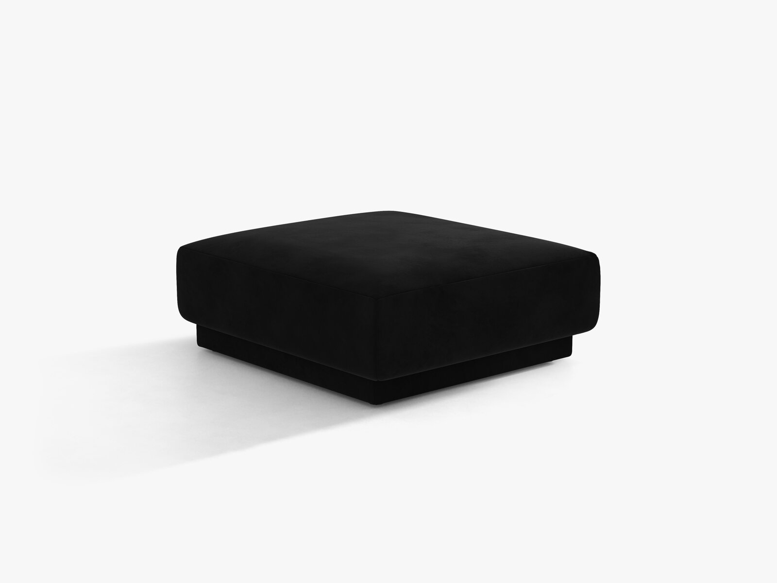 Micadoni Hocker Miley 1-Sitzer Samt Bluvel Schwarz