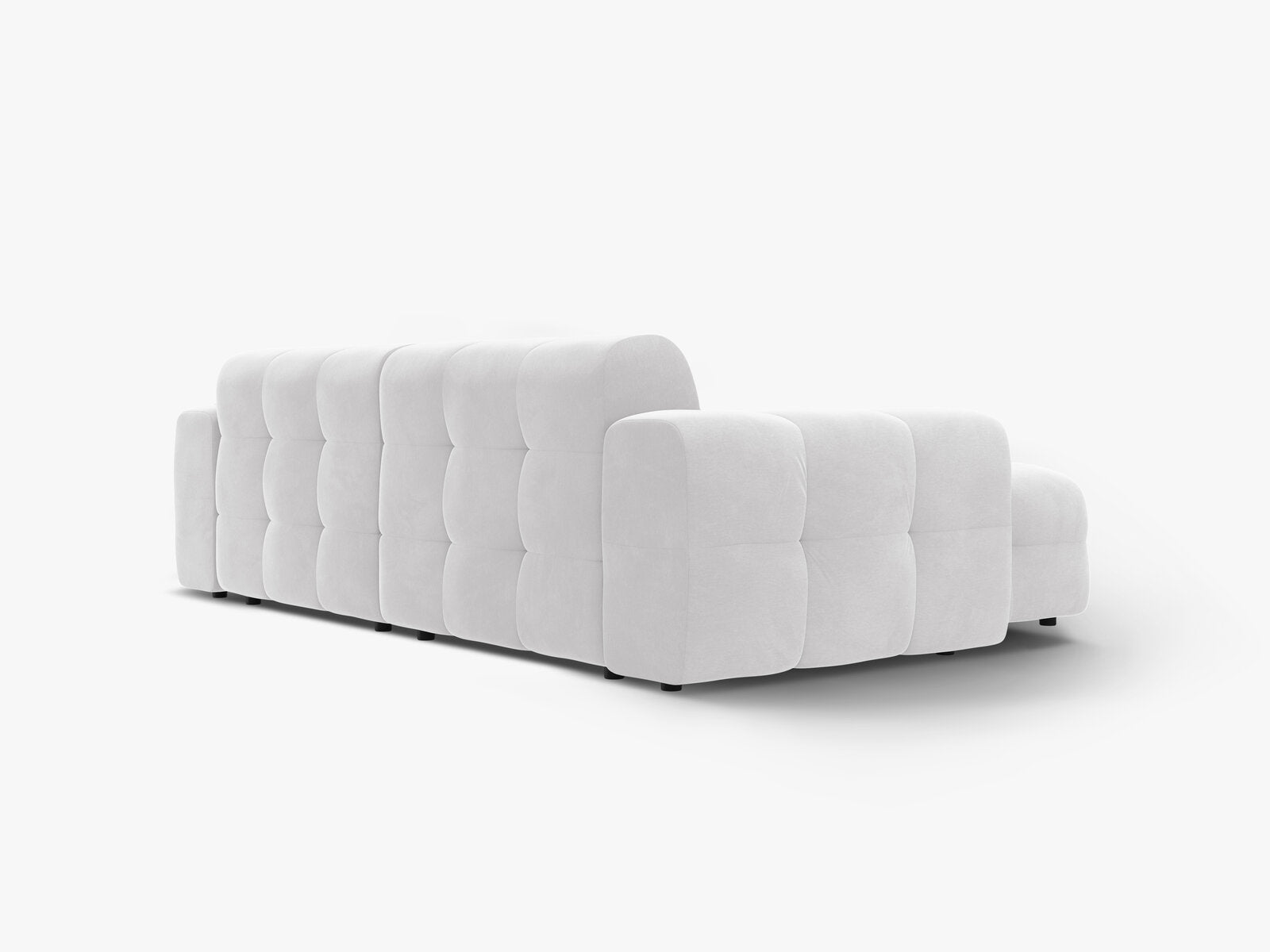 Micadoni Ecksofa Kendal 4-Sitzer Links Samt Magic Velvet Hellgrau