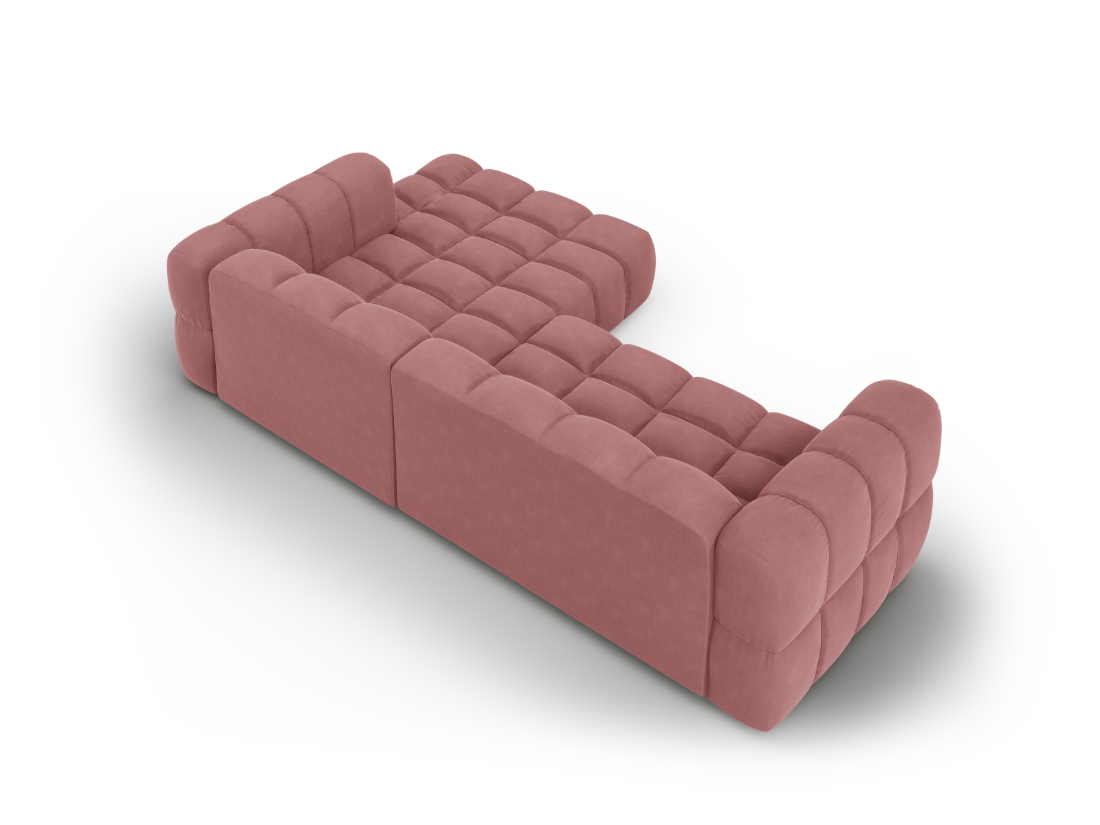 Cosmopolitan Design Ecksofa Sky 4-Sitzer mittlere Version Samt Casino Flamingo Rechts