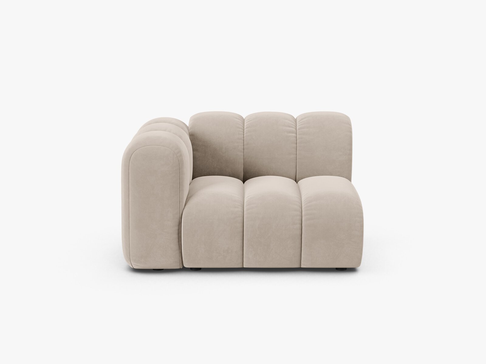 Micadoni Modul Lupine 1-Sitzer Links Samt Salvador Beige