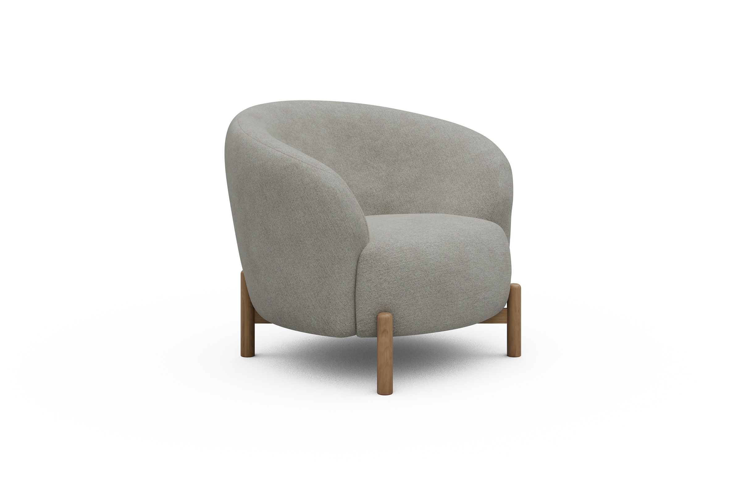 Sessel Ronda Holzbeine Eiche Natur Carreno-Moon-Stone-White