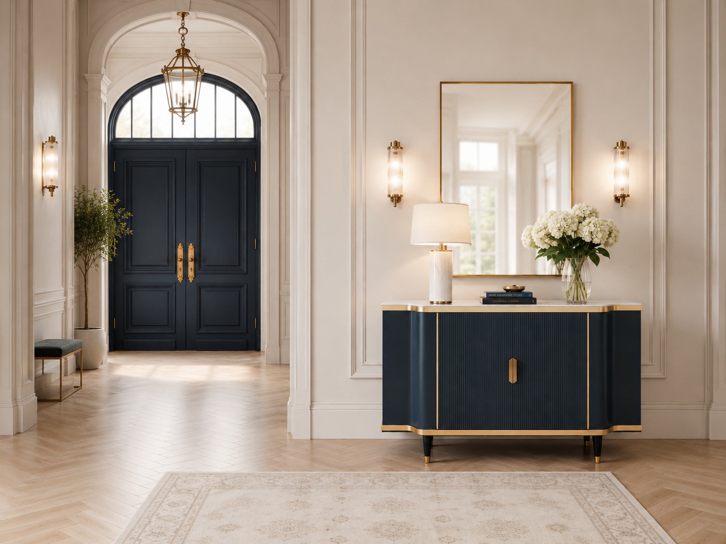 Livin Hill Sideboard Stilig Dunkles Graublau